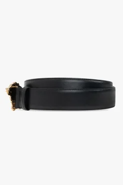 Versace CZARNY Skórzany pasek