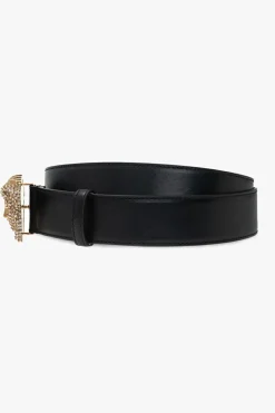 Versace CZARNY Skórzany pasek