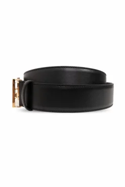 Versace CZARNY Skórzany pasek