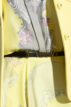 Versace CZARNY Skórzany pasek