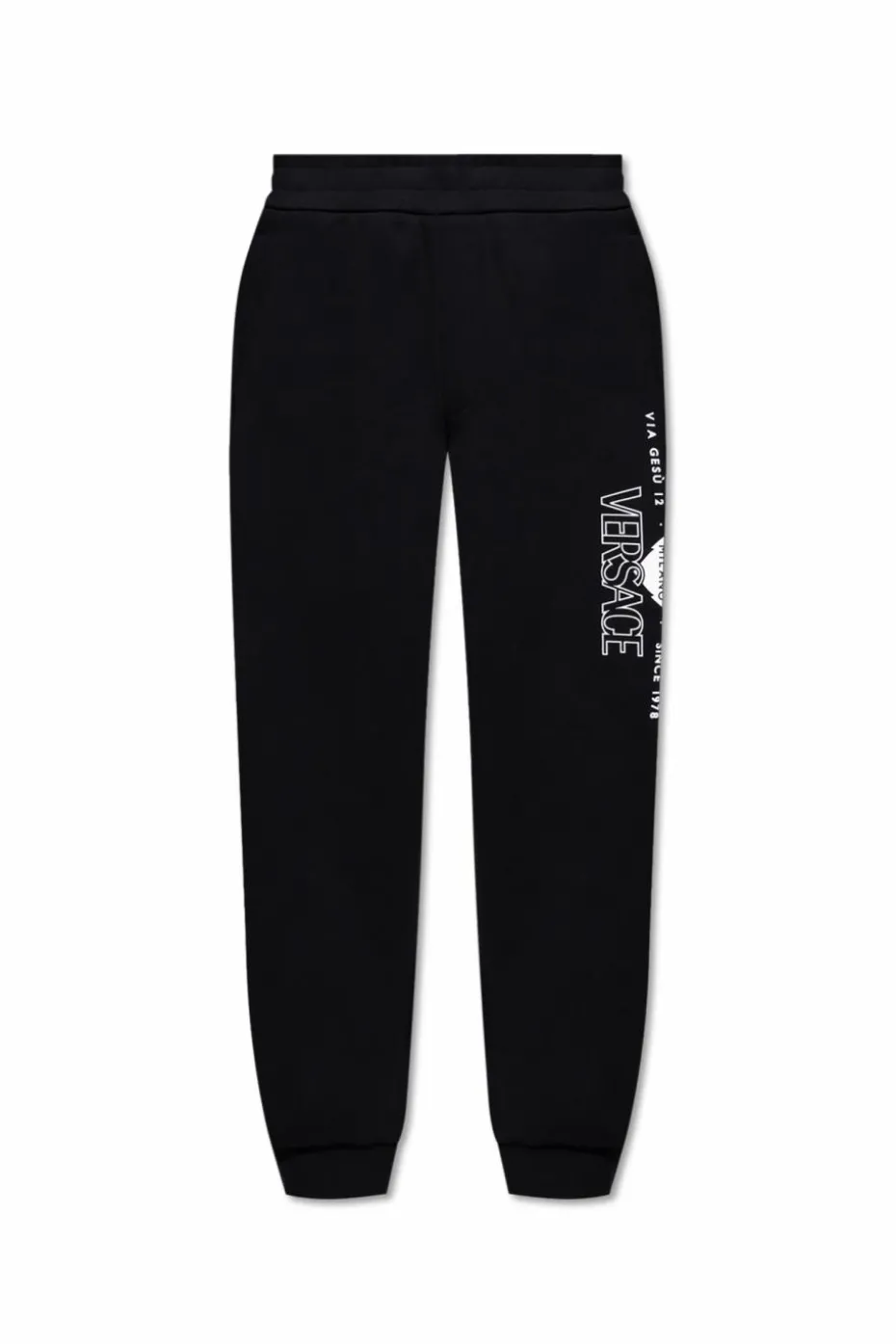 Versace CZARNY Spodnie dresowe z logo