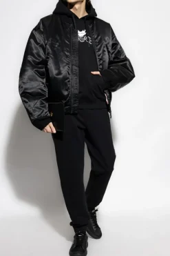 Versace CZARNY Spodnie dresowe z logo