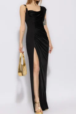 Versace CZARNY Sukienka bez rękawów
