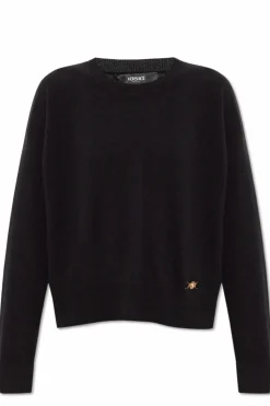 Versace CZARNY Sweter z logo
