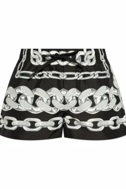 Versace CZARNY Szorty kąpielowe z nadrukiem `Medusa Chain`