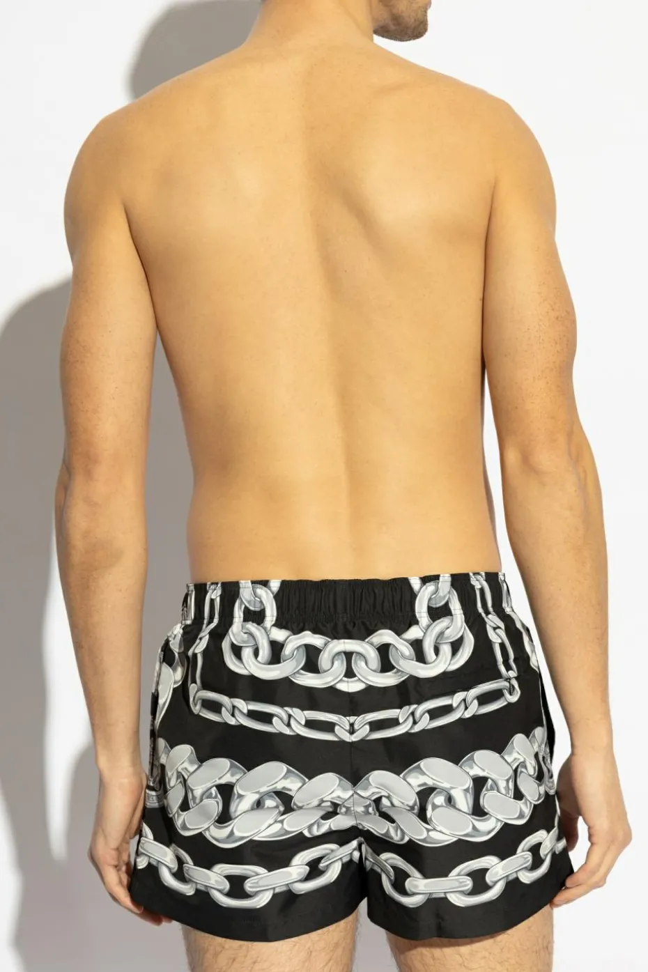 Versace CZARNY Szorty kąpielowe z nadrukiem `Medusa Chain`