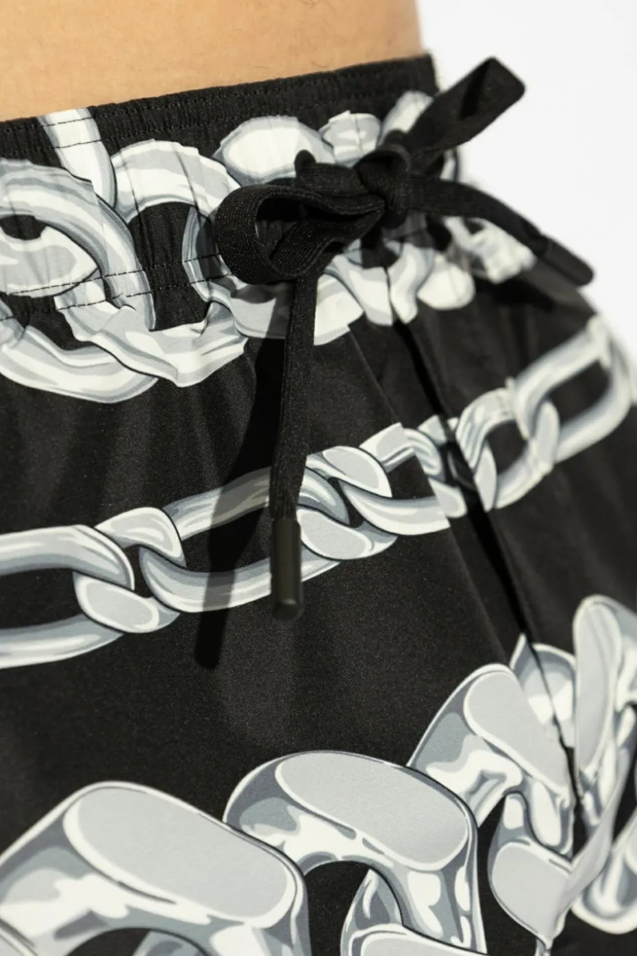 Versace CZARNY Szorty kąpielowe z nadrukiem `Medusa Chain`