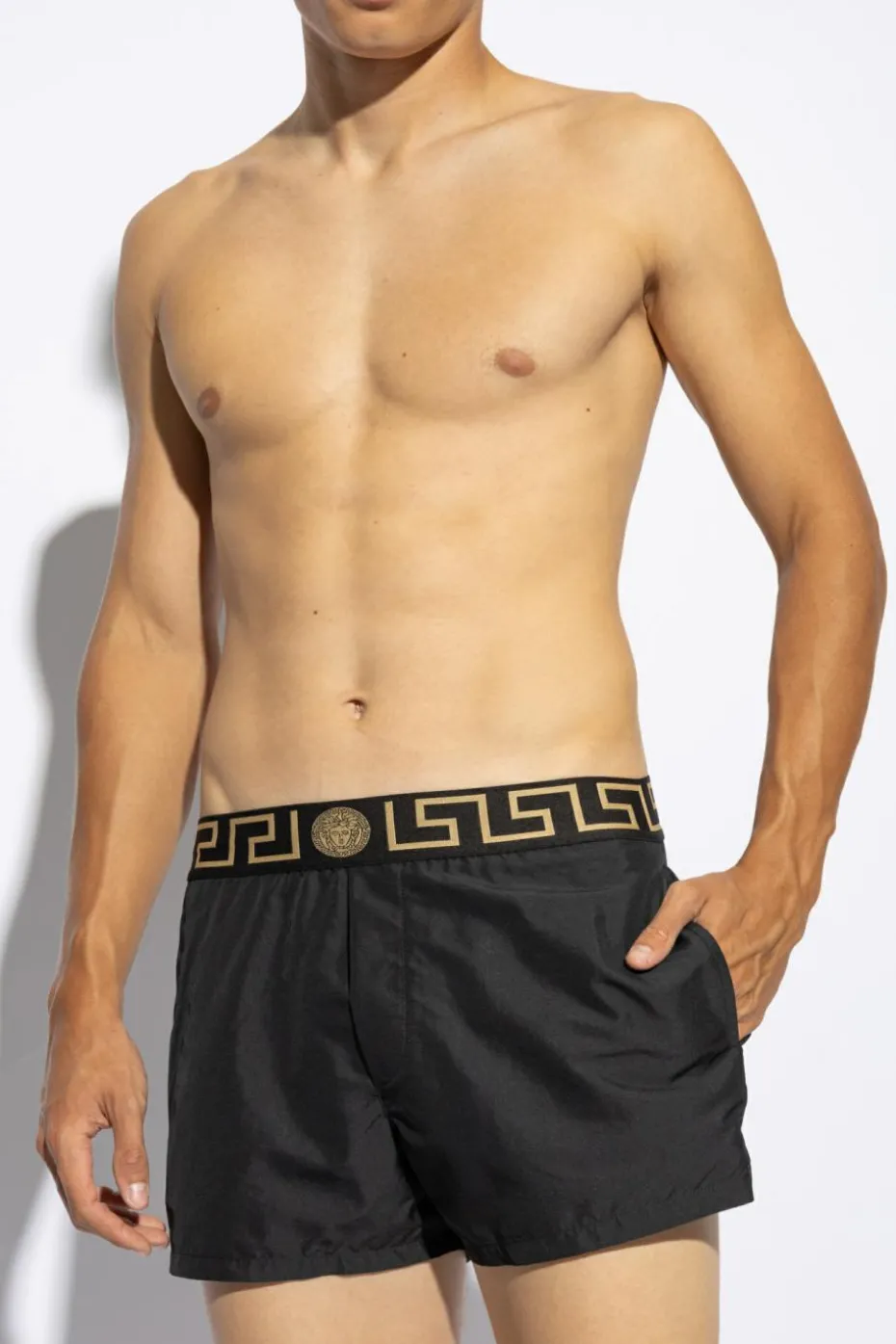 Versace CZARNY Szorty kąpielowe