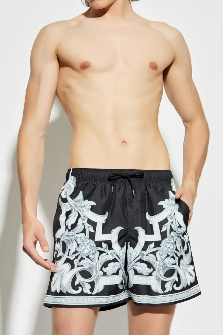 Versace CZARNY Szorty kąpielowe