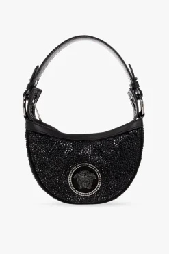 Versace CZARNY Torba do ręki ‘Repeat Mini’
