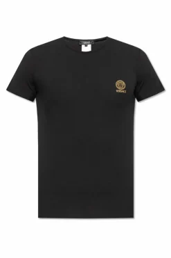 Versace CZARNY T-shirt z kolekcji `Underwear`