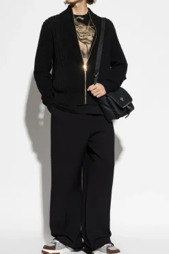 Versace CZARNY T-shirt z nadrukiem