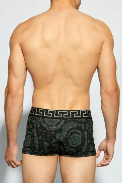Versace CZARNY Wzorzyste bokserki