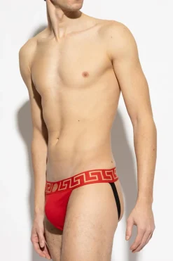 Versace CZERWONY Bawełniane jockstrapy