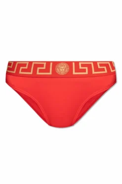 Versace CZERWONY Dół od kostiumu kąpielowego