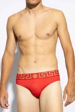 Versace CZERWONY Slipy kąpielowe