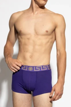 Versace FIOLETOWY Bawełniane bokserki