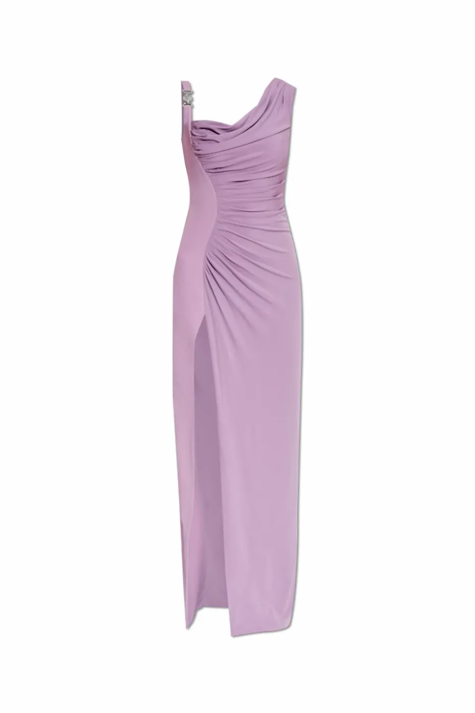 Versace FIOLETOWY Sukienka z drapowaniem