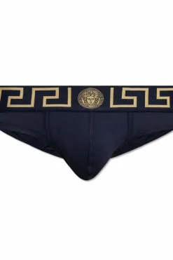 Versace GRANATOWY Bawełniane slipy