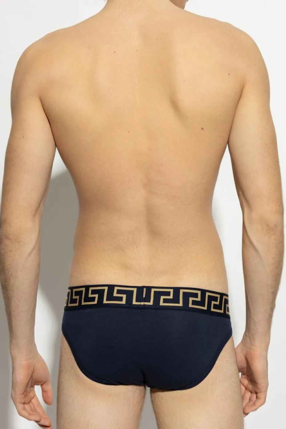 Versace GRANATOWY Bawełniane slipy