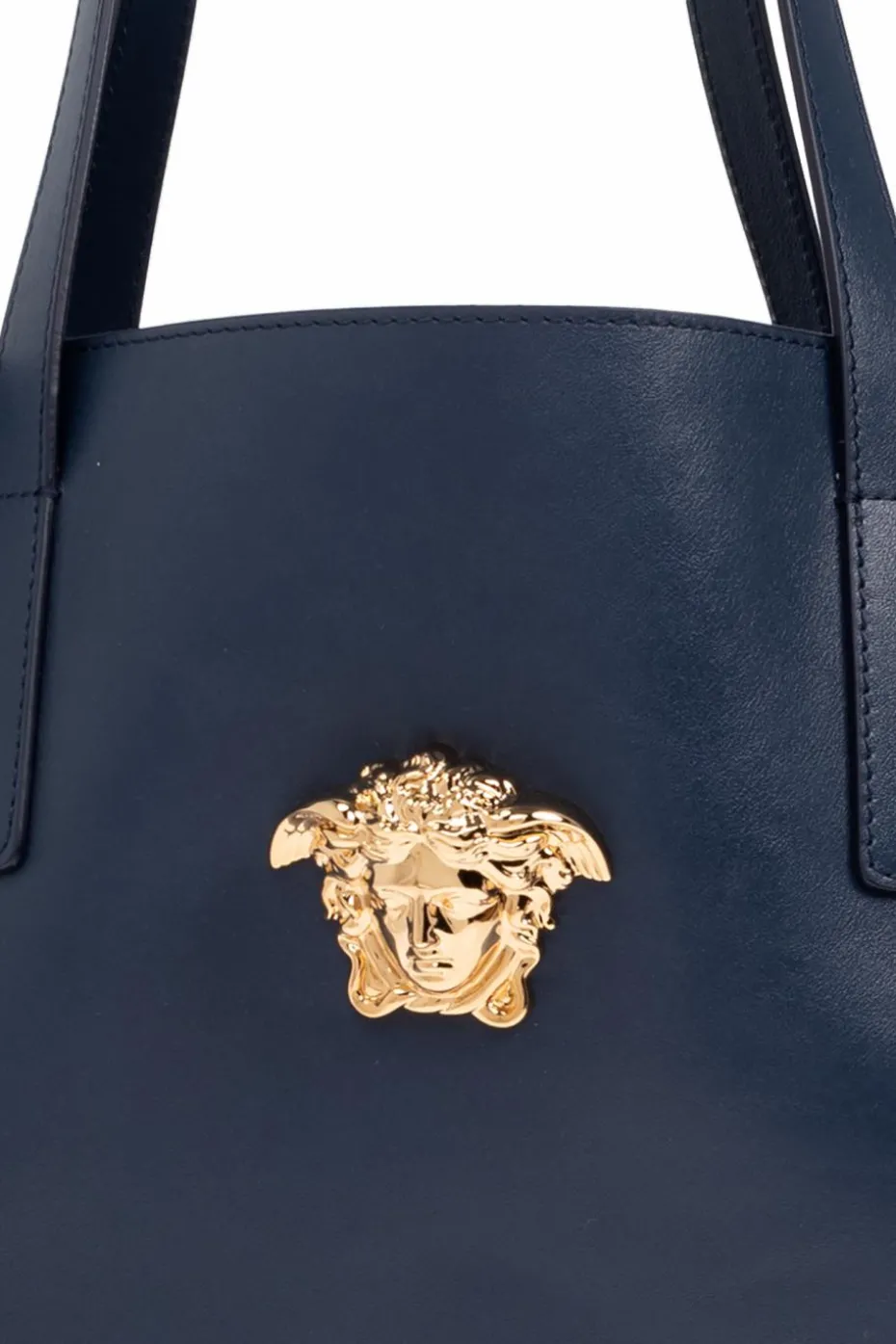 Versace GRANATOWY Skórzana torba typu `shopper`