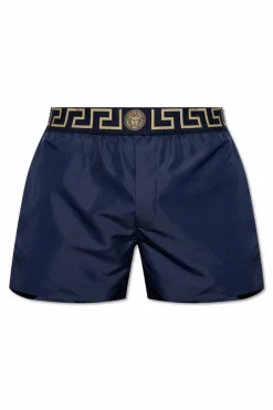 Versace GRANATOWY Szorty kąpielowe