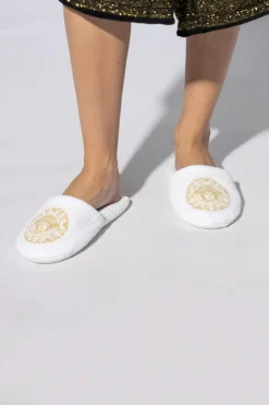 Versace Home BIAŁY Kapcie z logo