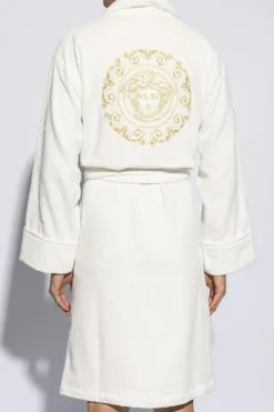 Versace Home BIAŁY Szlafrok z logo