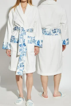 Versace Home BIAŁY Szlafrok z paskiem
