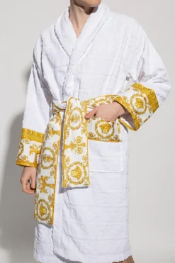 Versace Home BIAŁY Szlafrok z logo