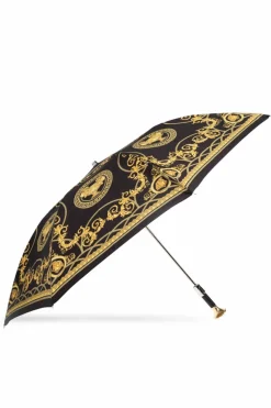 Versace Home CZARNY Parasol z nadrukiem `La Coupe Des Dieux`