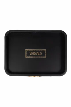 Versace Home CZARNY Skórzana taca