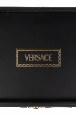 Versace Home CZARNY Skórzana taca