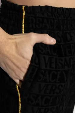 Versace Home CZARNY Spodnie z logo