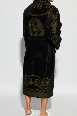 Versace Home CZARNY Szlafrok logo