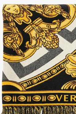 Versace Home CZARNY Wełniany koc