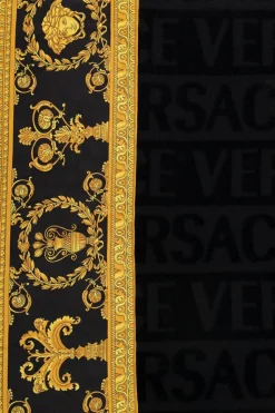 Versace Home CZARNY Wzorzysty ręcznik