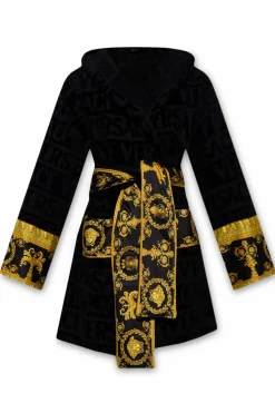 Versace Home CZARNY Wzorzysty szlafrok