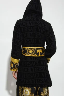 Versace Home CZARNY Wzorzysty szlafrok