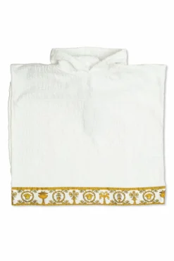 Versace Home Kids BIAŁY Ponczo z logo