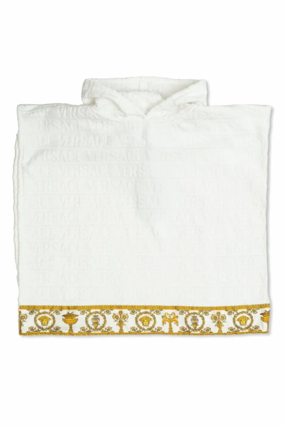 Versace Home Kids BIAŁY Ponczo z logo