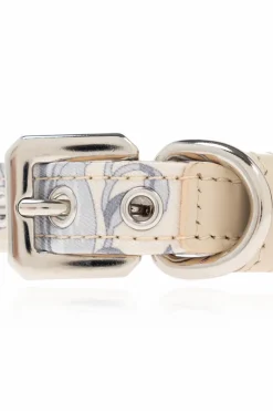 Versace Home kremowy Mała obroża dla psa z nadrukiem `Barocco`