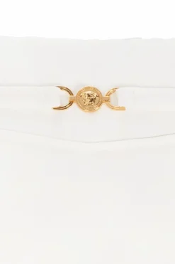 Versace Home kremowy Poduszka z aplikacją w kształcie głowy Meduzy