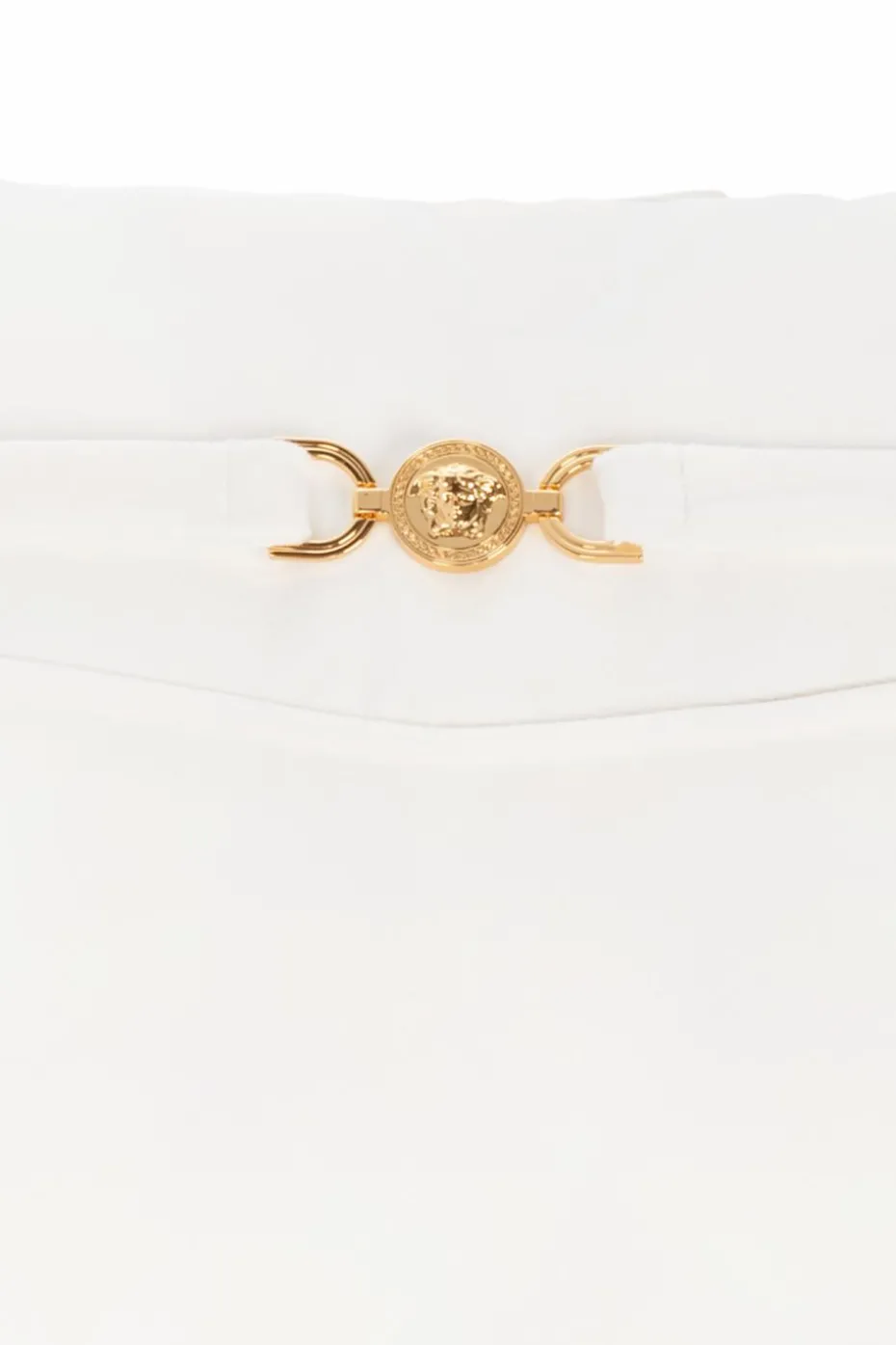 Versace Home kremowy Poduszka z aplikacją w kształcie głowy Meduzy