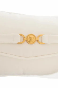 Versace Home kremowy Poduszka z aplikacją w kształcie głowy Meduzy
