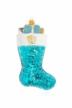 Versace Home NIEBIESKI Ozdoba świąteczna wykończona połyskującym brokatem