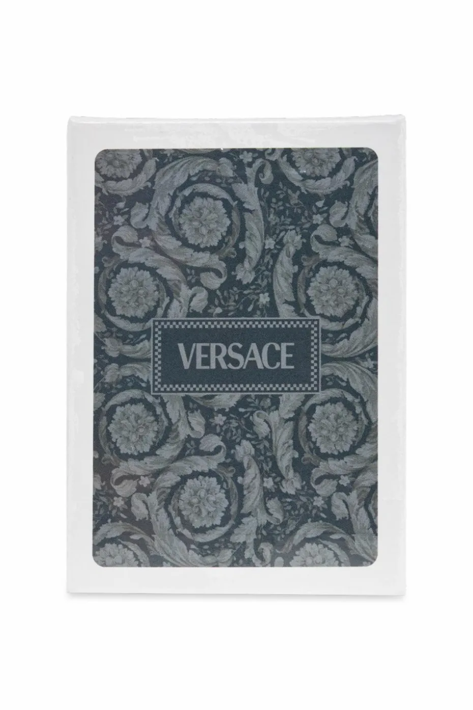 Versace Home SZARY Zestaw dwóch talii kart w skórzanym etui