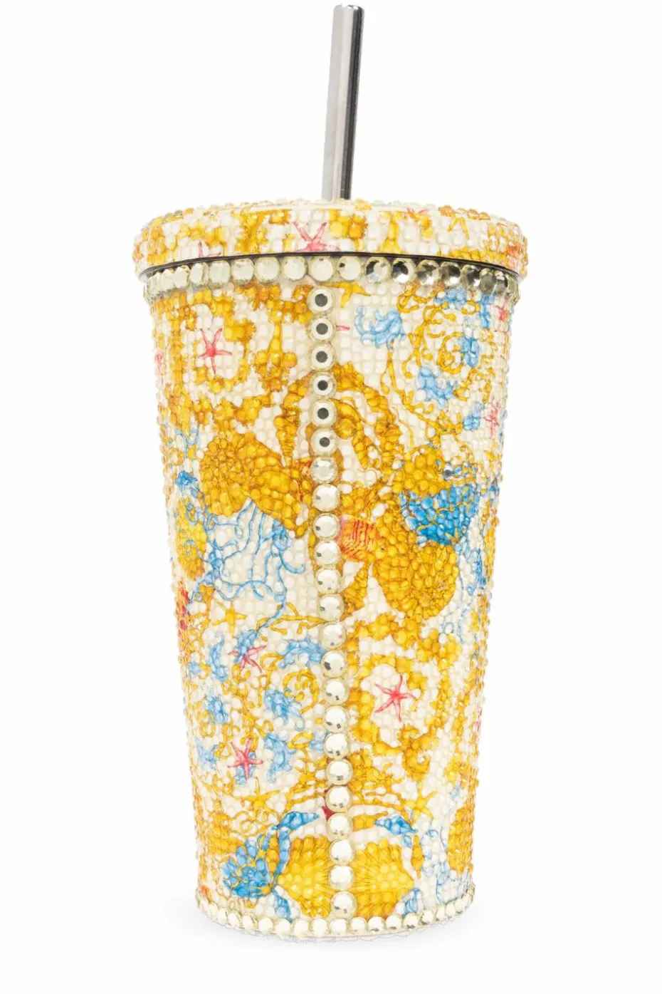 Versace Home ŻÓŁTY Kupek termiczny ze słomką