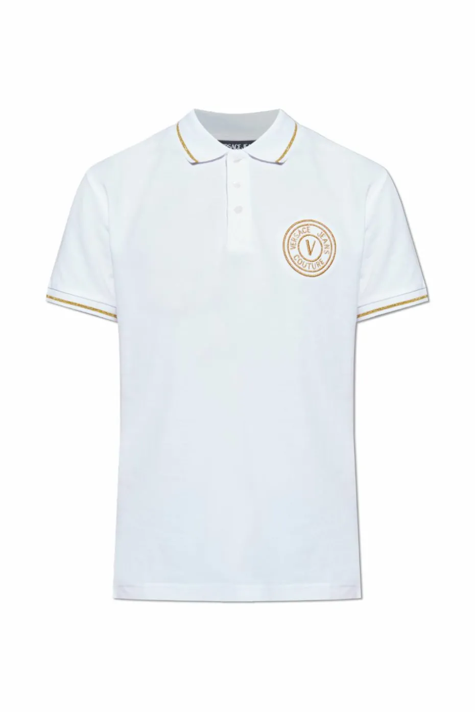 Versace Jeans Couture BIAŁY Polo z wyszytym logo