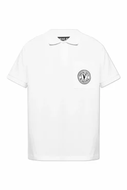 Versace Jeans Couture BIAŁY Polo z logo